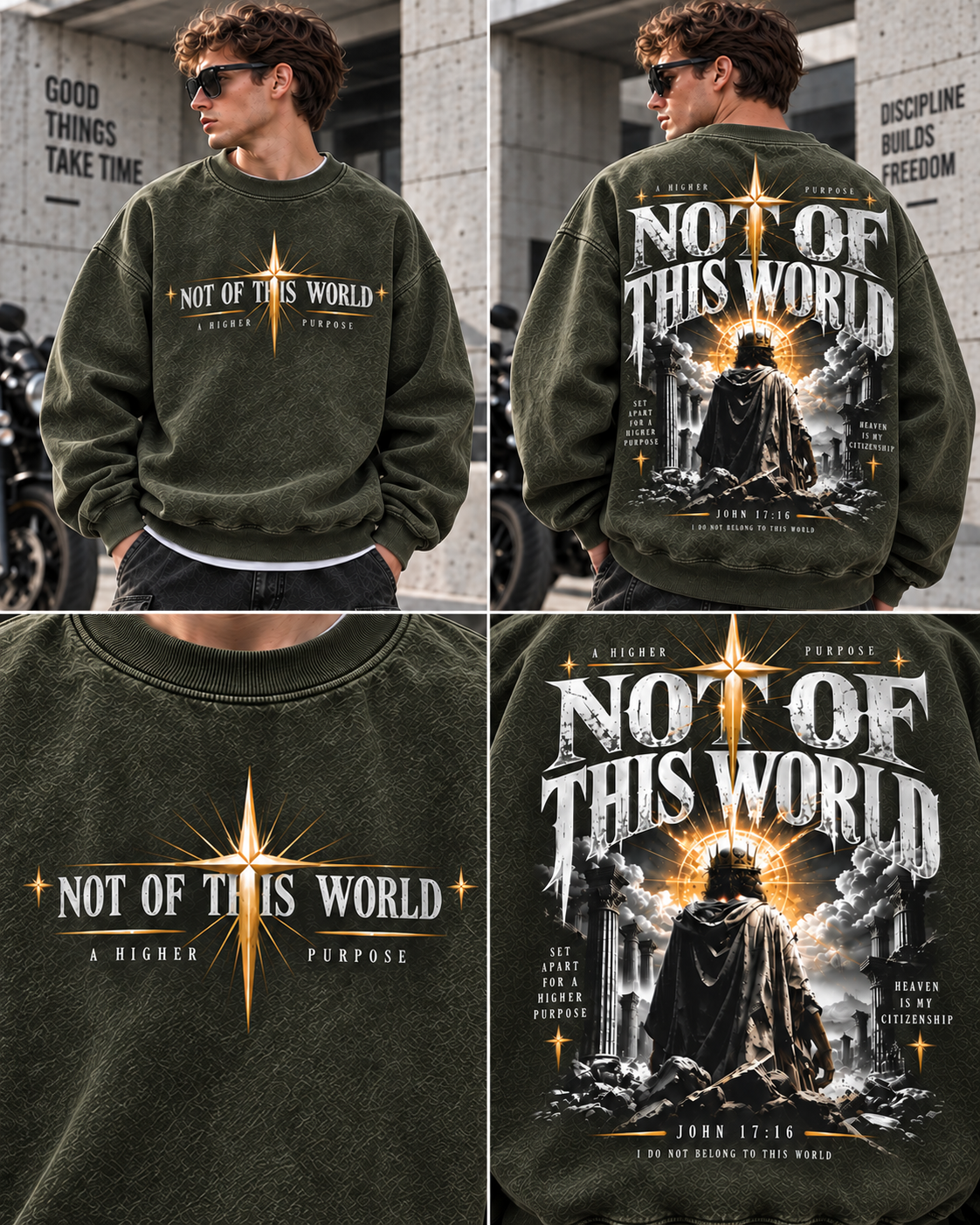 Not Of This World – Vintage Faith Sweatshirt