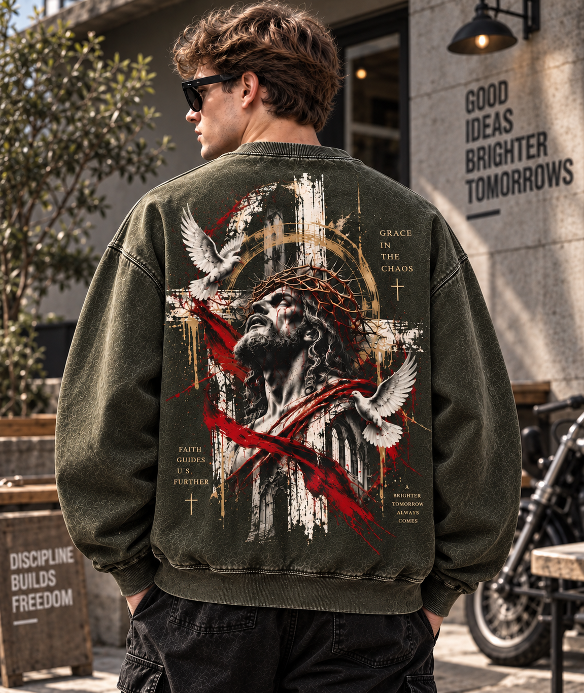 Grace in the Chaos – Vintage Faith Sweatshirt