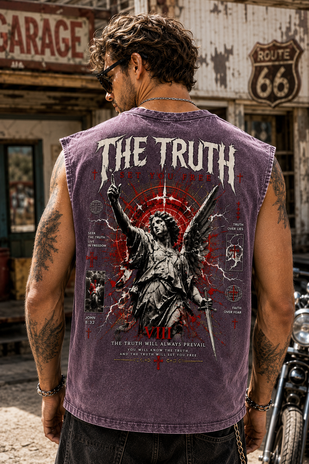 Truth Angel Graphic Sleeveless Tee