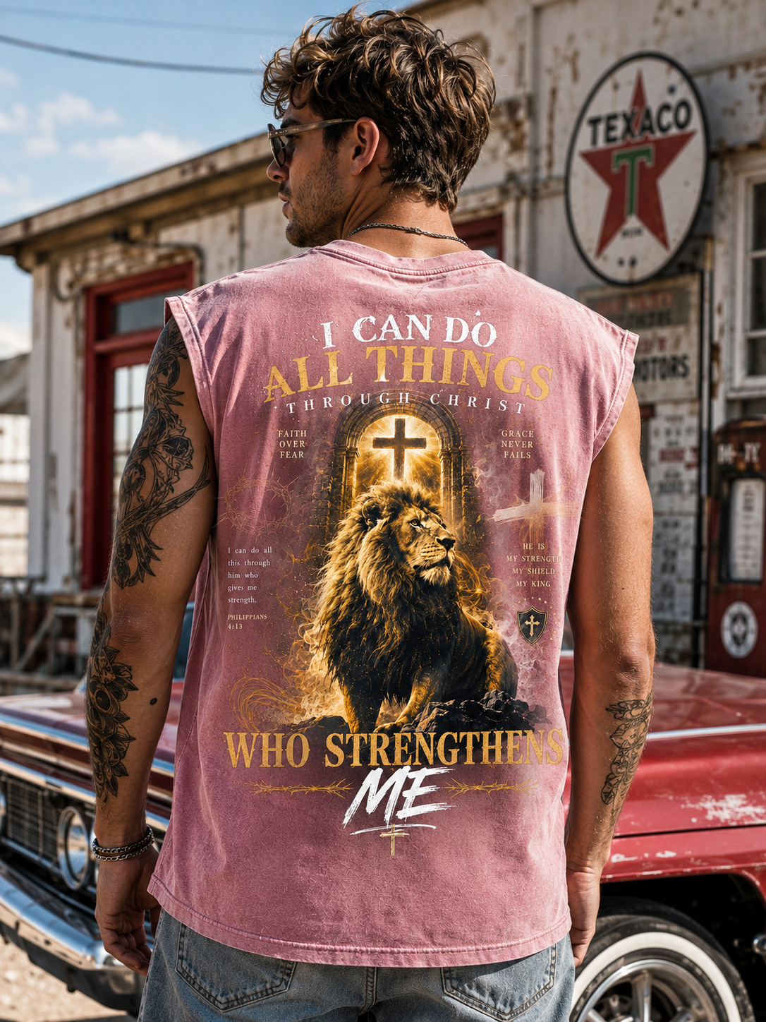 Faith Over Fear Lion Tank