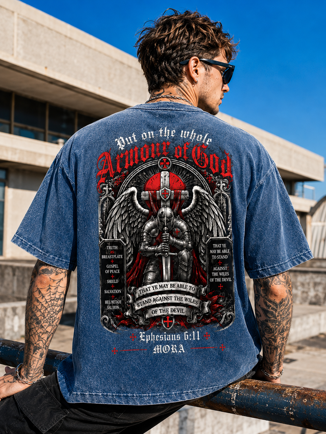 Armour of God Washed Black Tee