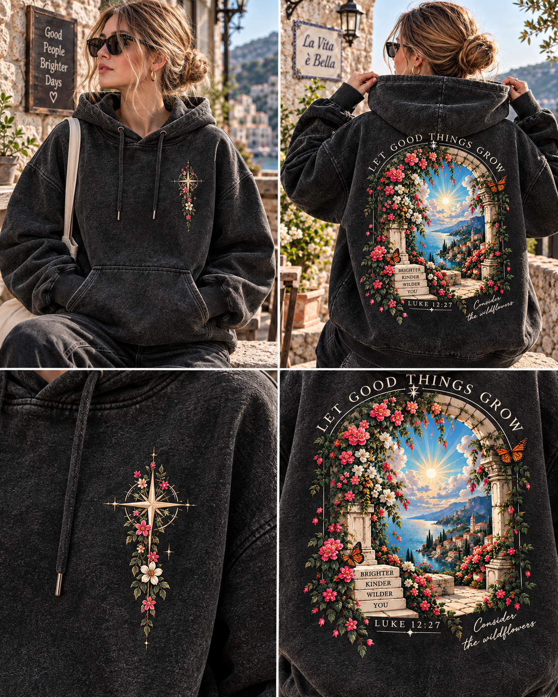 Vintage Wildflower Hoodie – Let Good Things Grow