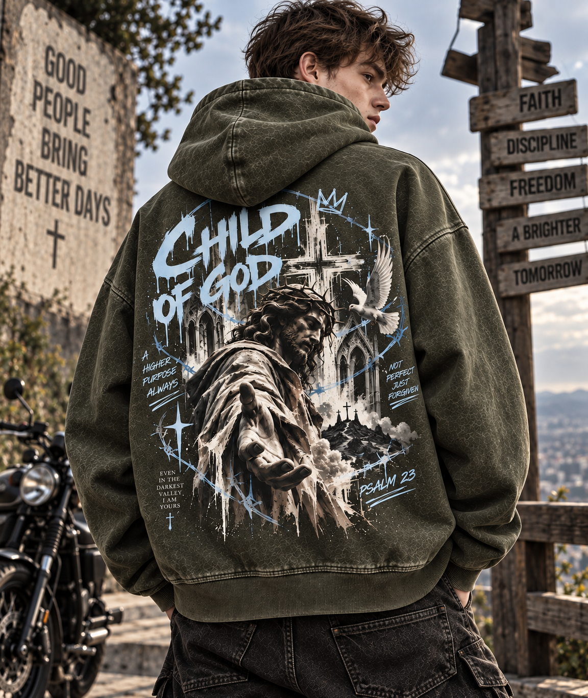 Child of God Vintage Hoodie – Faith Graphic