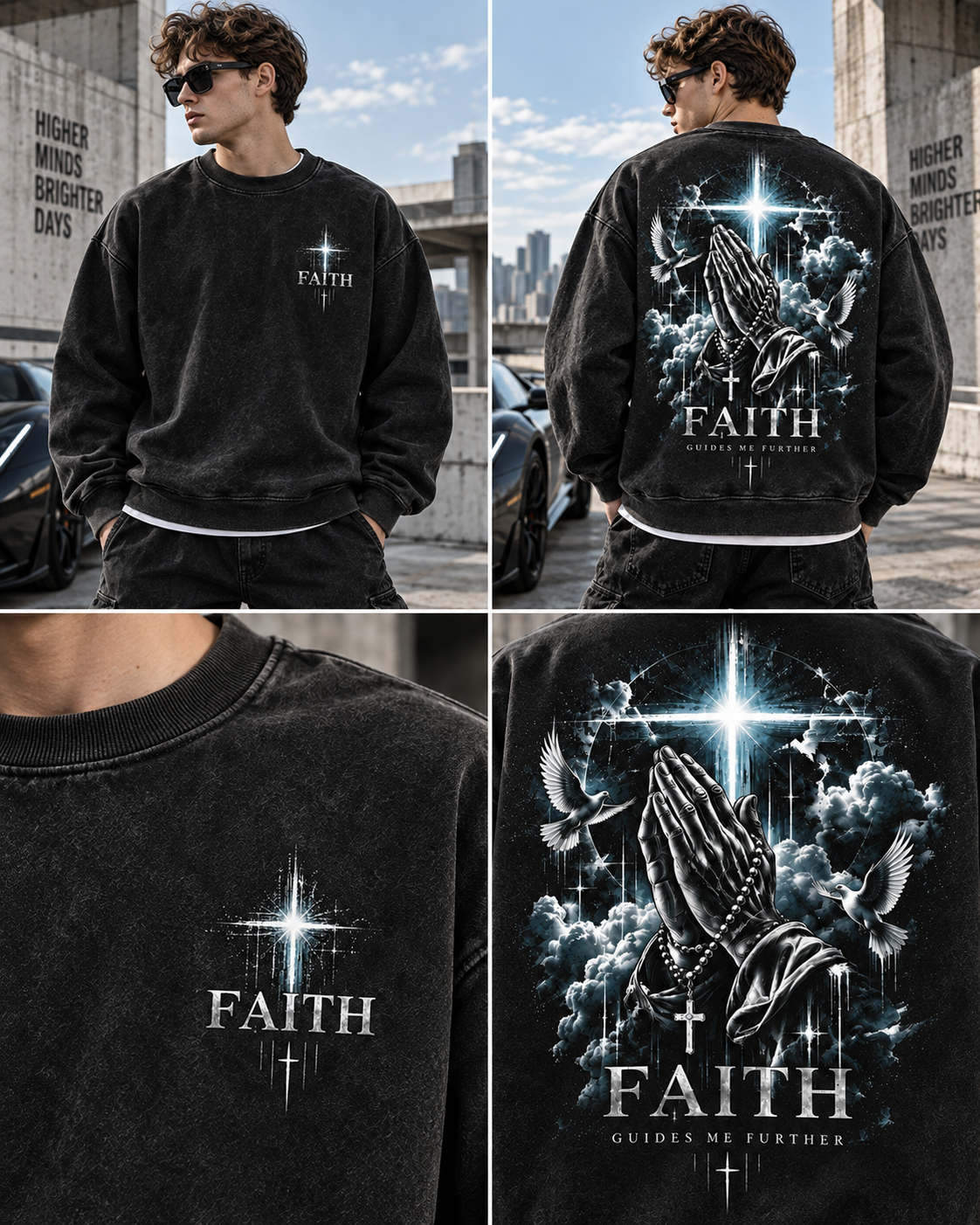 FAITH – Vintage Washed Graphic Sweatshirt