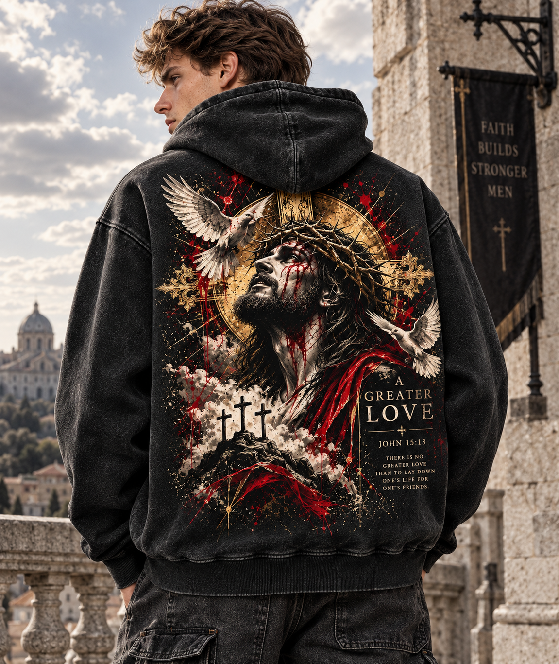 A Greater Love Vintage Hoodie
