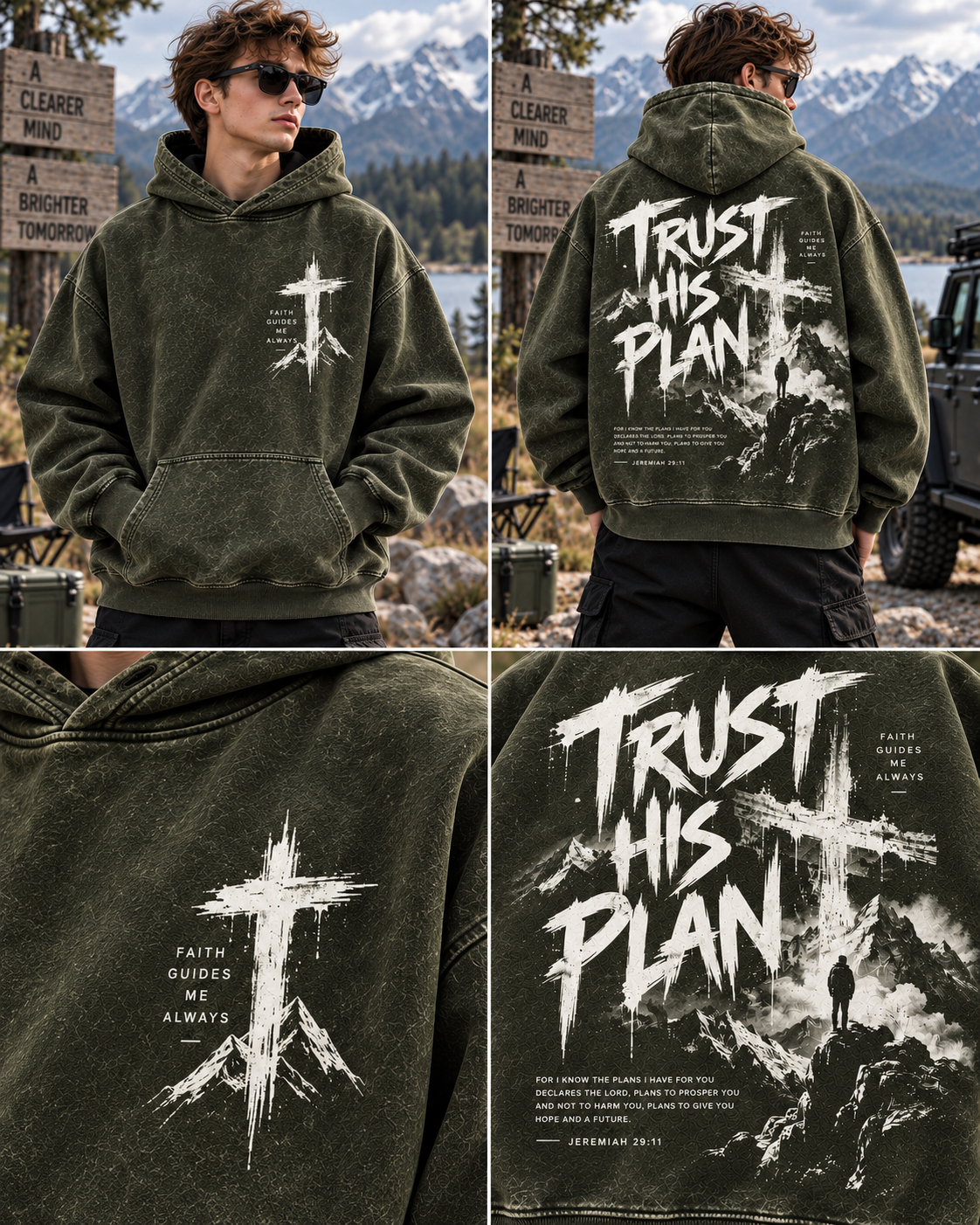 Trust His Plan – Vintage Faith Hoodie