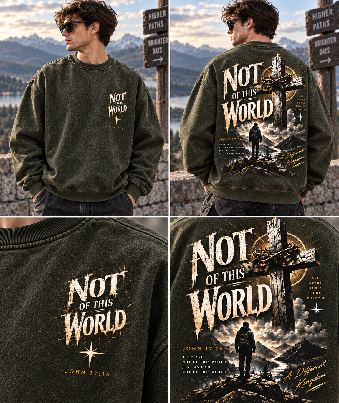 Not of This World – Vintage Faith Sweatshirt