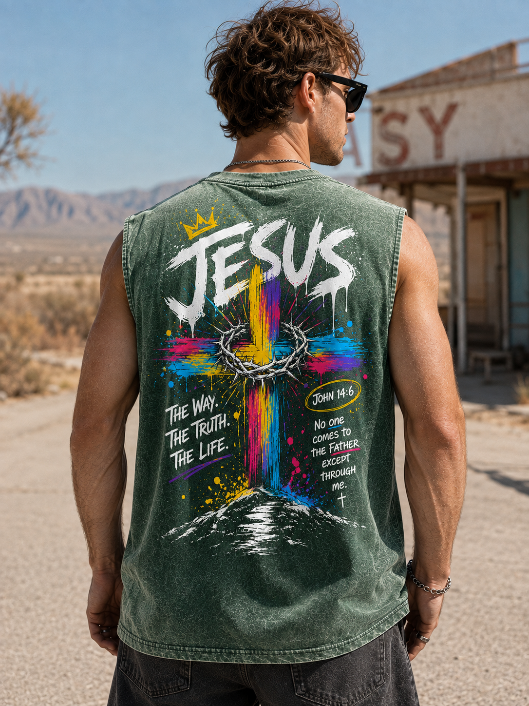 Jesus Vintage Washed Tee – Faith Streetwear