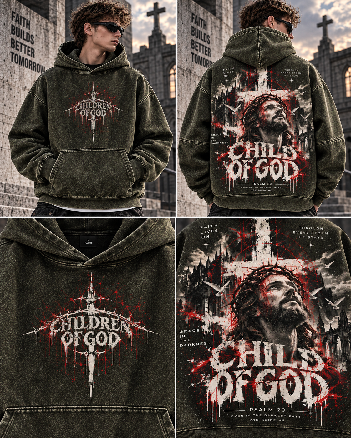 Children of God – Vintage Faith Hoodie