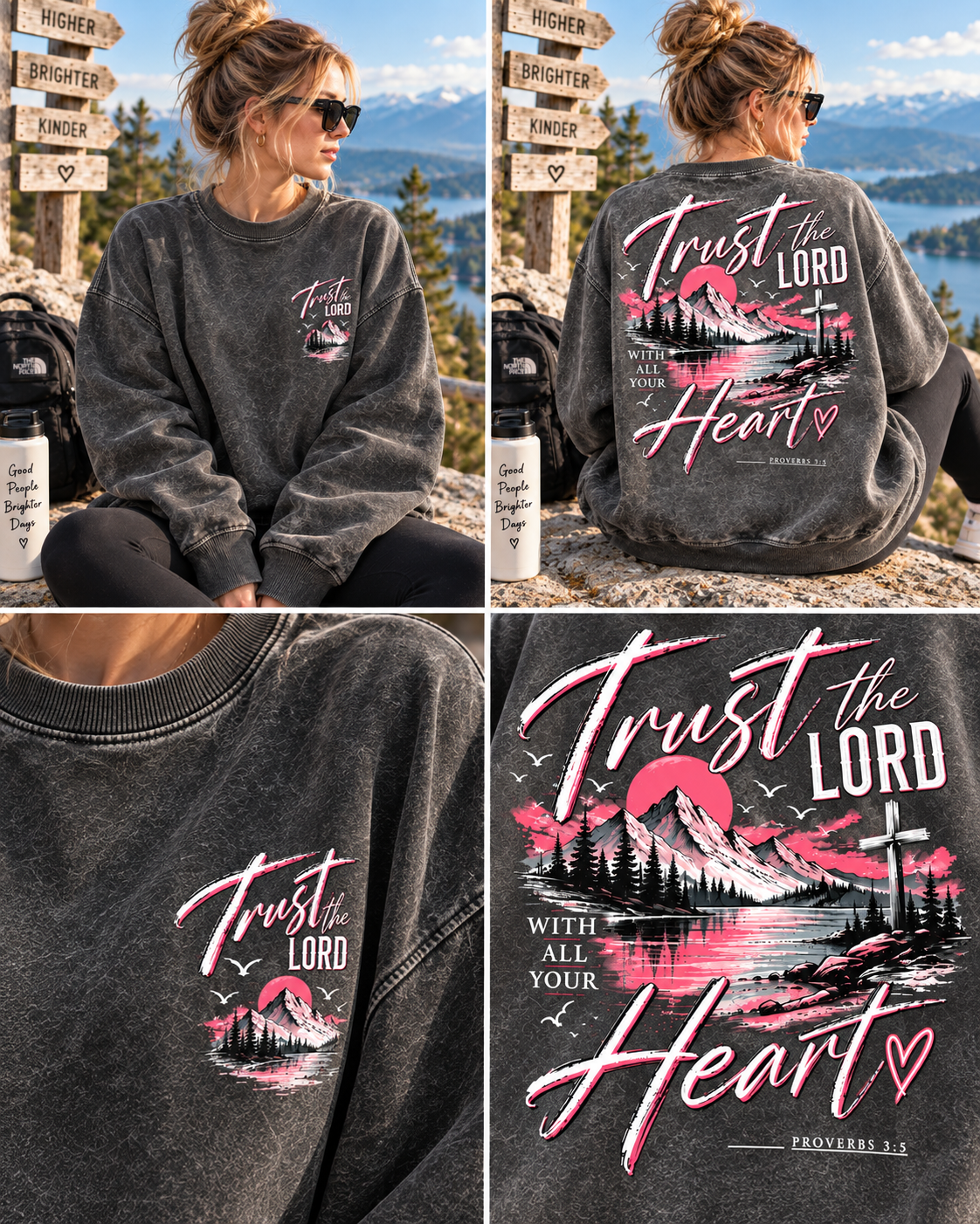 Trust The LORD Heart – Vintage Faith Sweatshirt