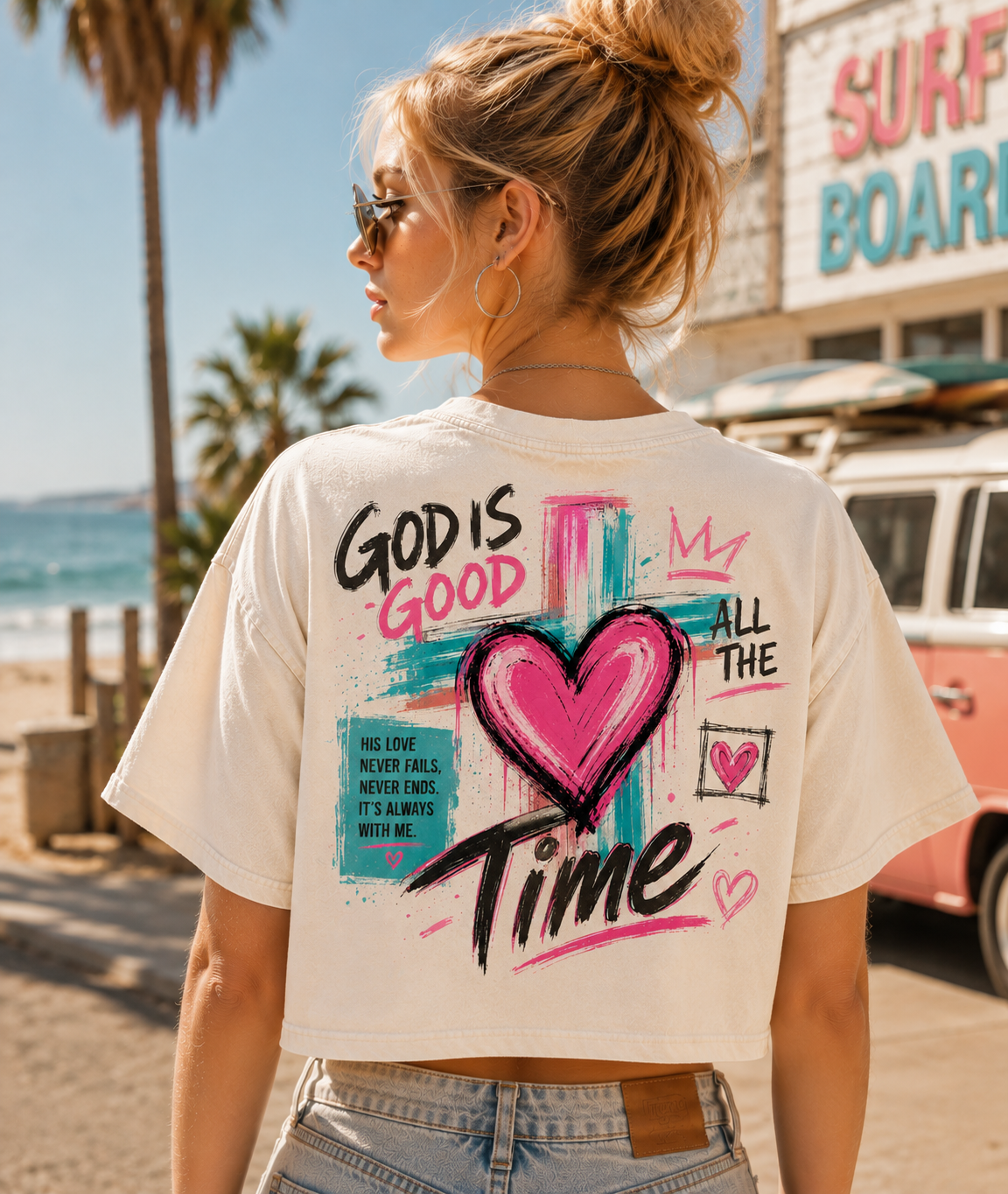 God Is Good – Faith Graphic Crop Top