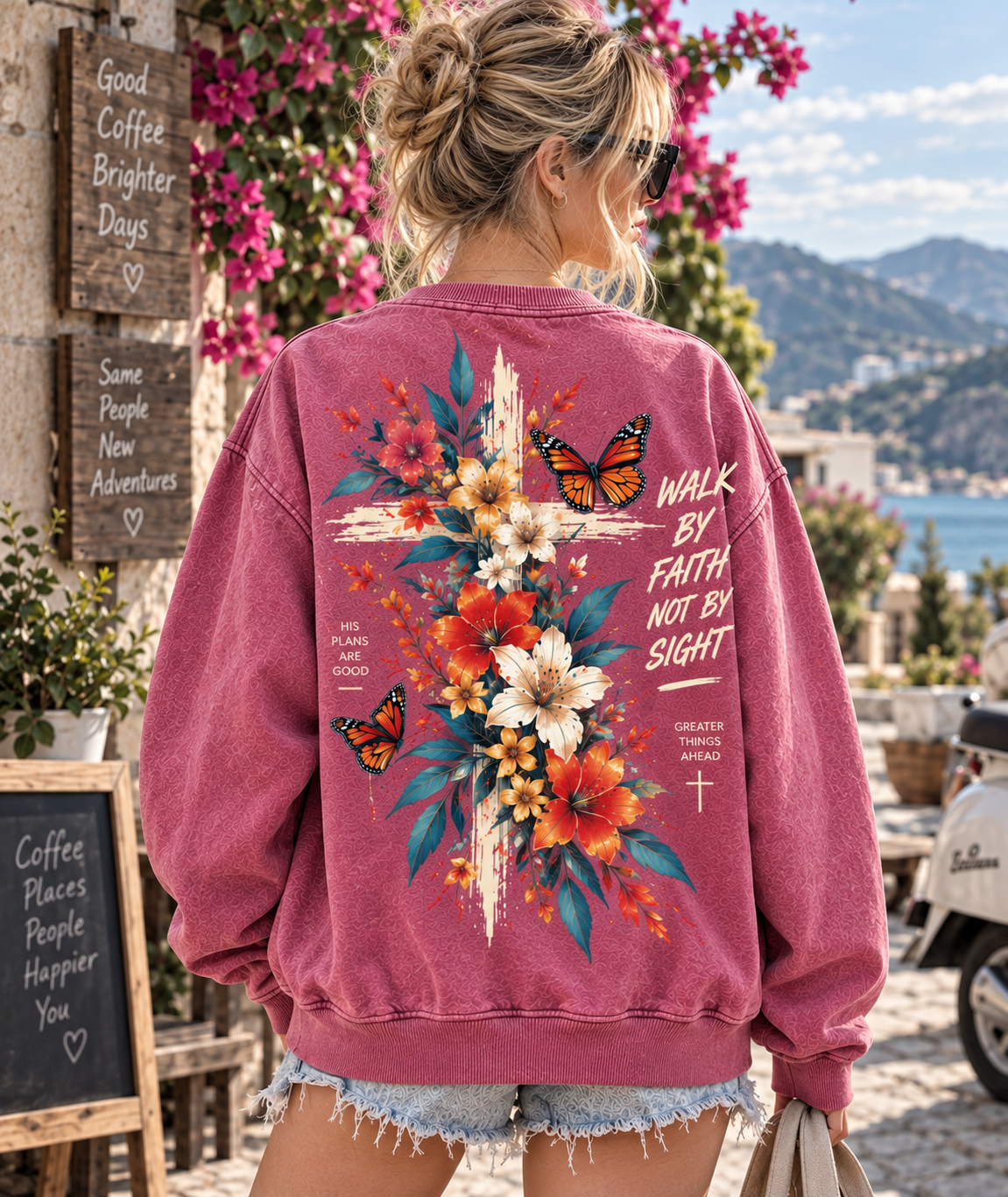 Walk by Faith Floral Sweatshirt