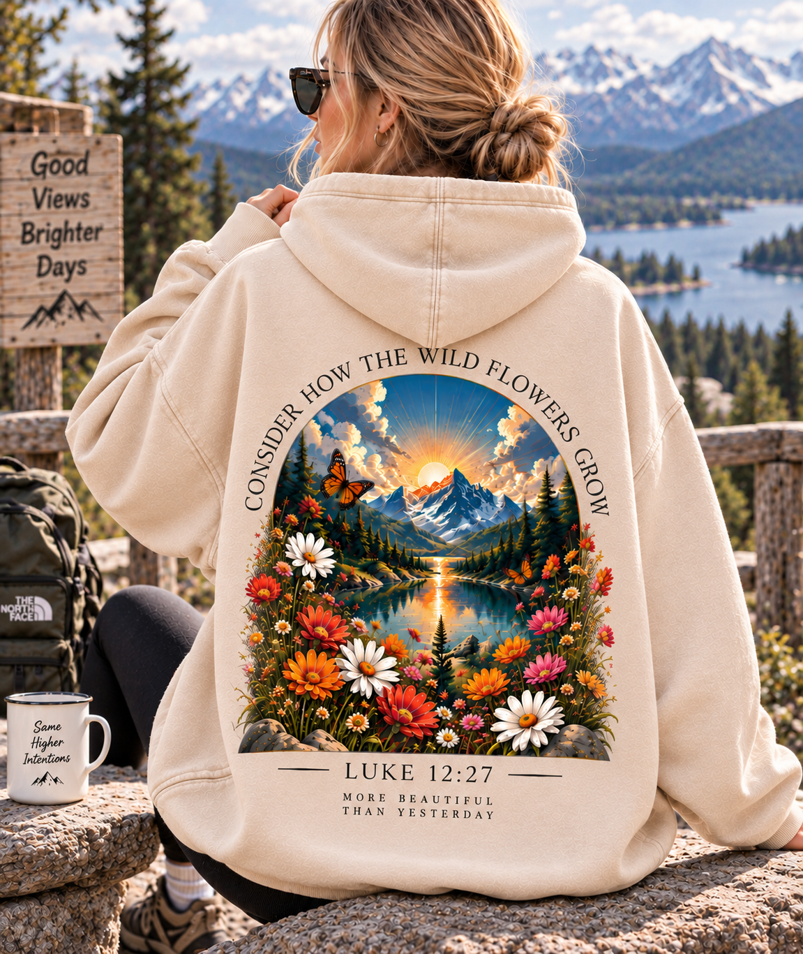 Wildflower Luke 12:27 Hoodie