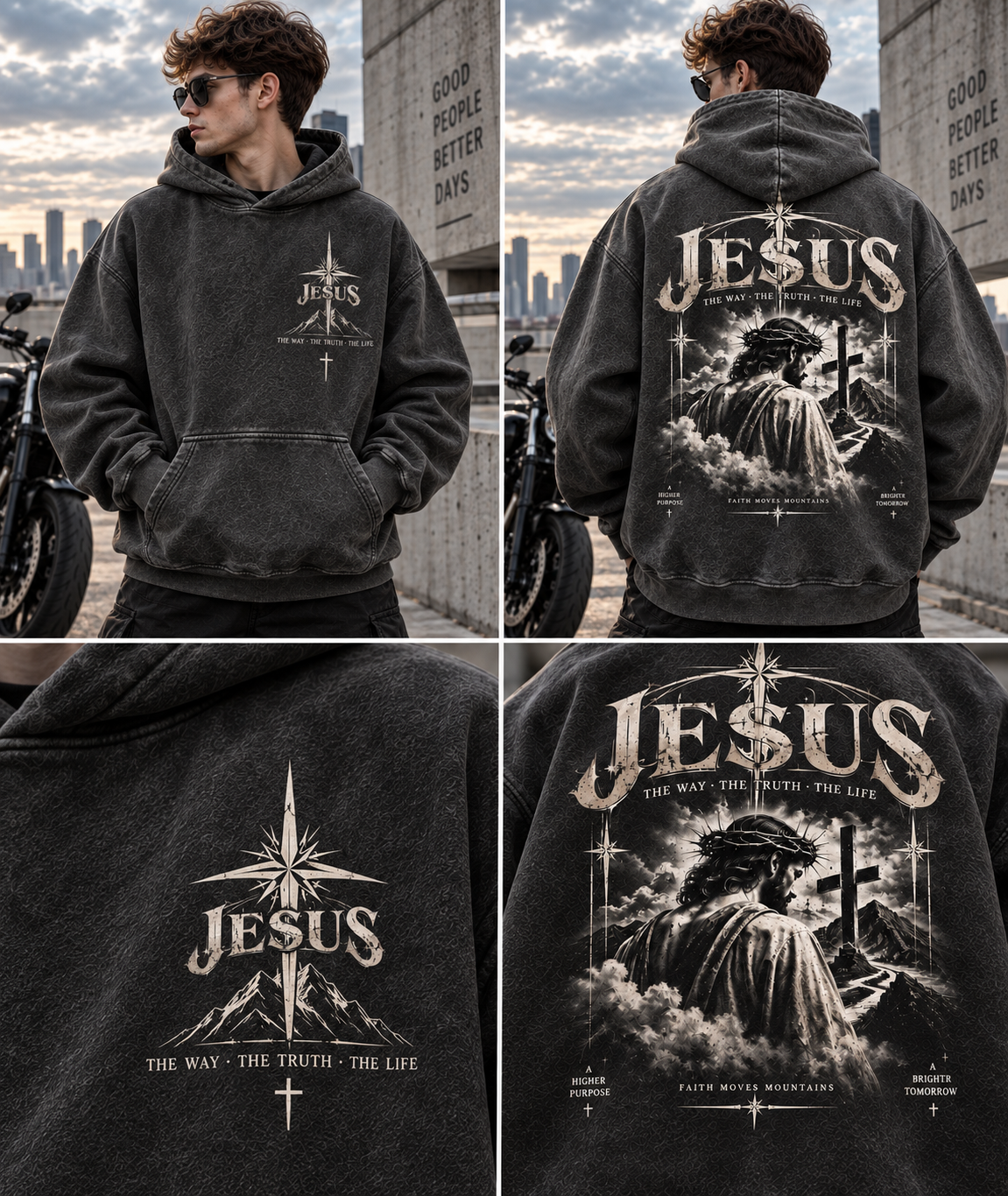 Jesus Faith Vintage Washed Hoodie