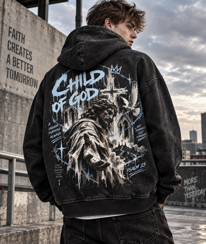 Child of God Vintage Hoodie – Faith Graphic