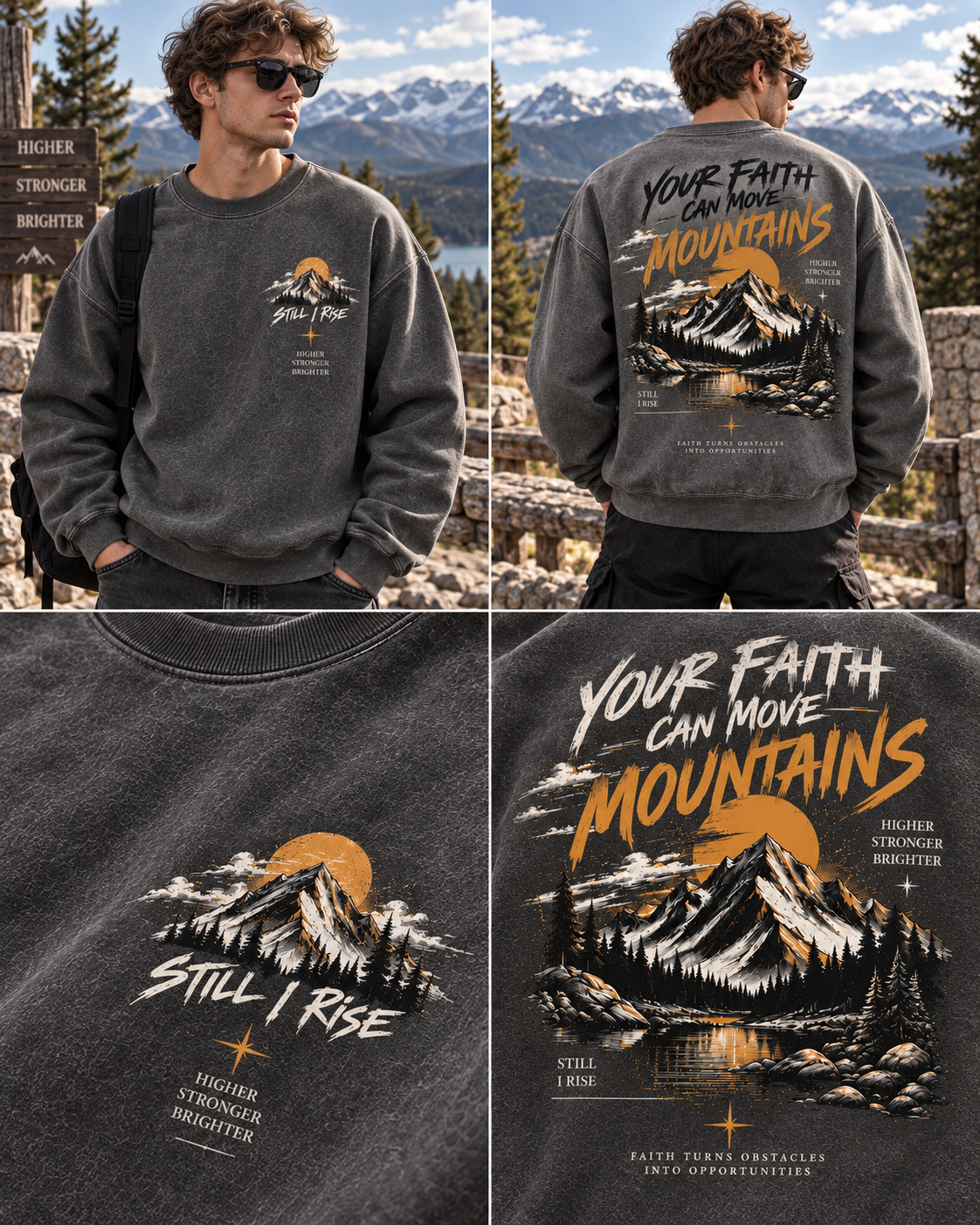 Faith Over Mountains – Vintage Outdoor Sweatshirt