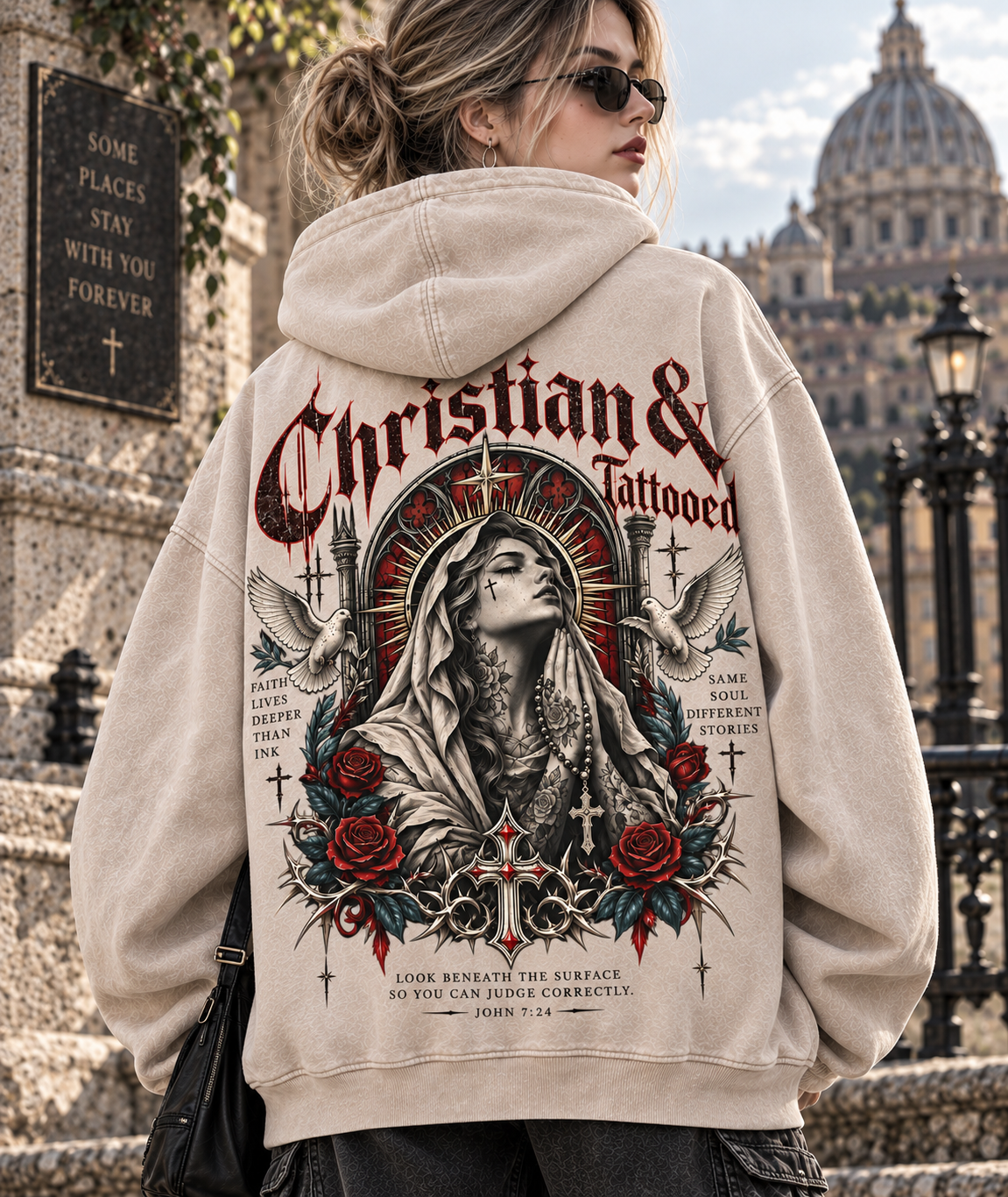 Christian & Tattooed Vintage Hoodie – Faith & Ink