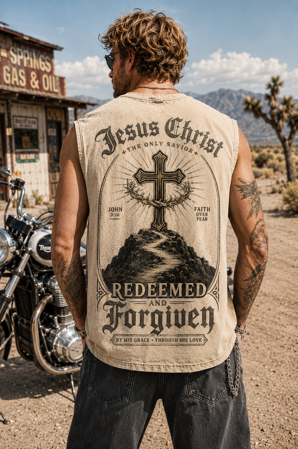 Washed Faith — Redeemed & Forgiven Muscle Tee