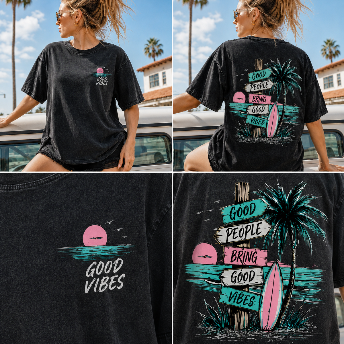 GOOD VIBES WASHED TEE