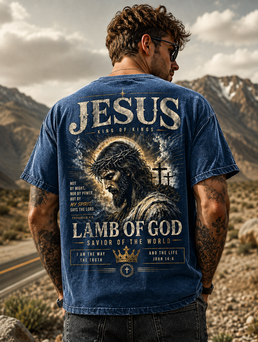 Jesus King of Kings Vintage Graphic Tee