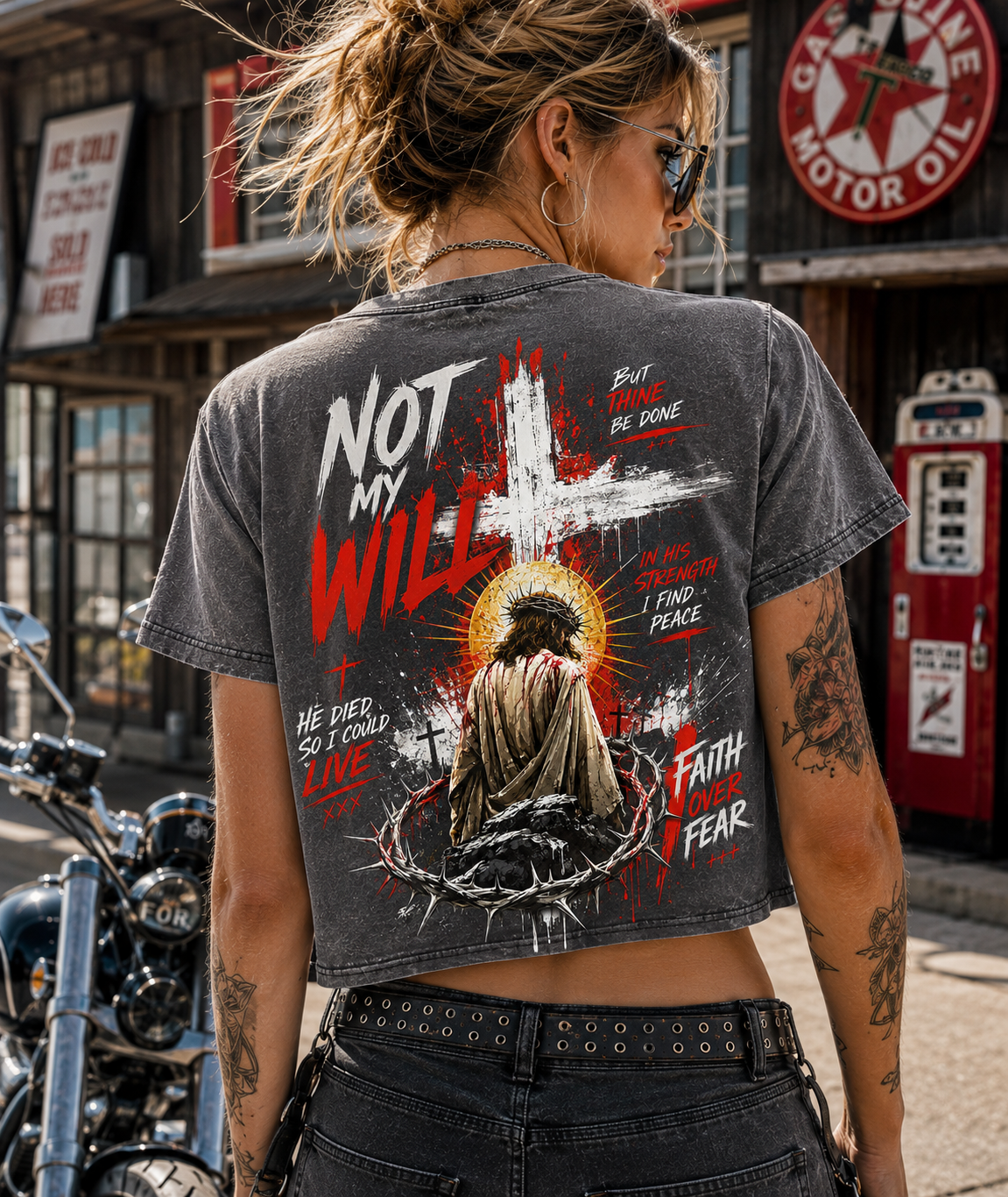 Not My Will – Faith Over Fear Crop Top
