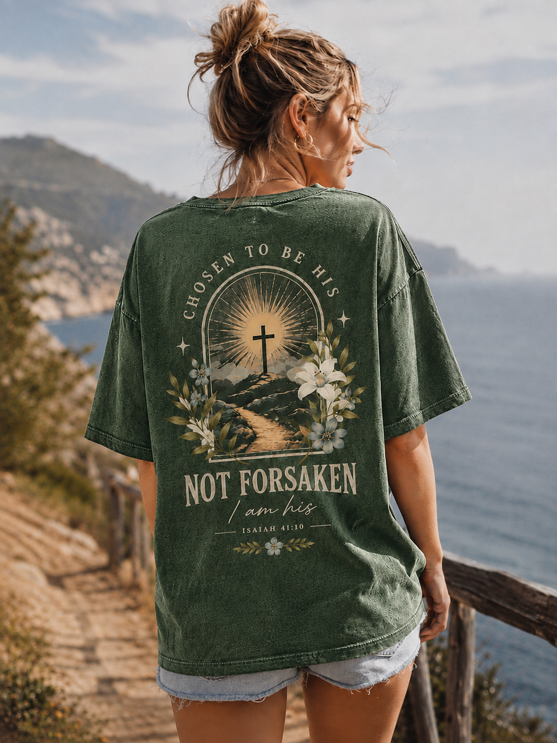 Faith Inspired Vintage Oversized T-Shirt – Chosen to Be His