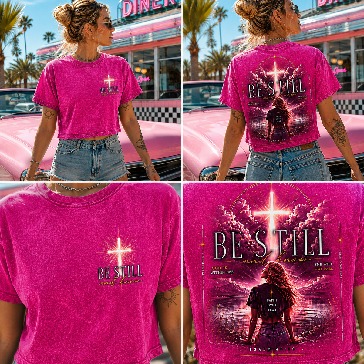 Be Still Vintage Faith Crop Tee