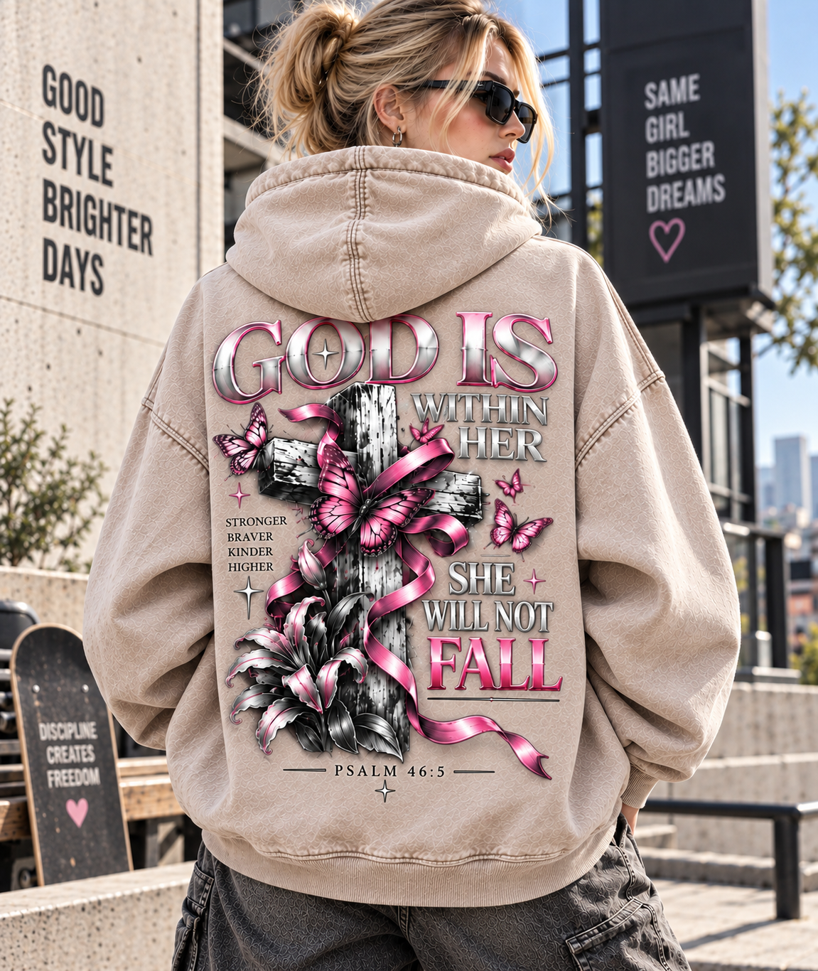 God Is Within Her – Vintage Faith Hoodie