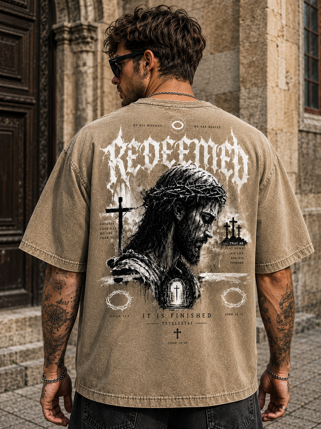 It Is Finished Graphic Oversized T-Shirt