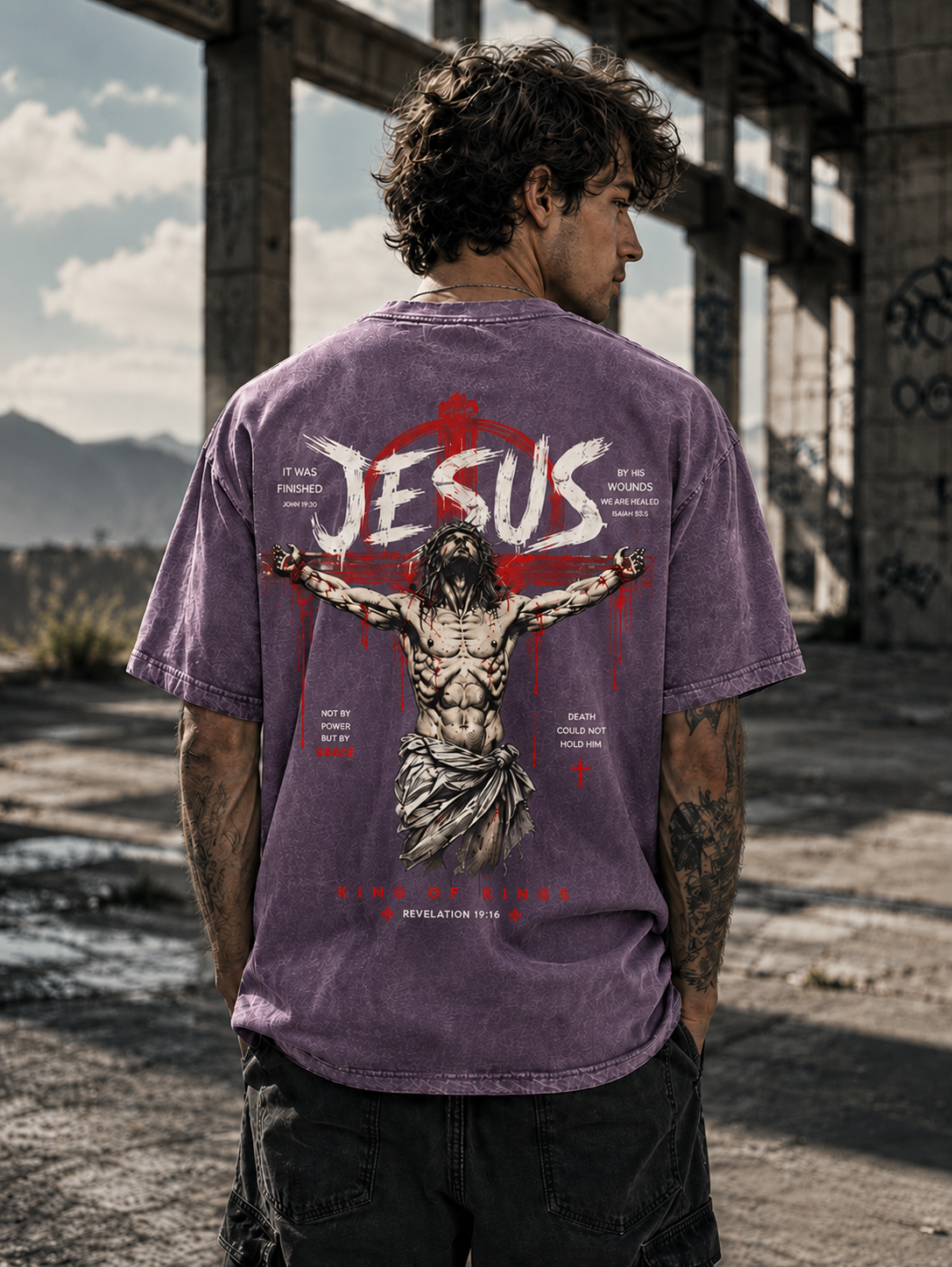 Vintage Jesus Graphic Oversized T-Shirt – Unisex