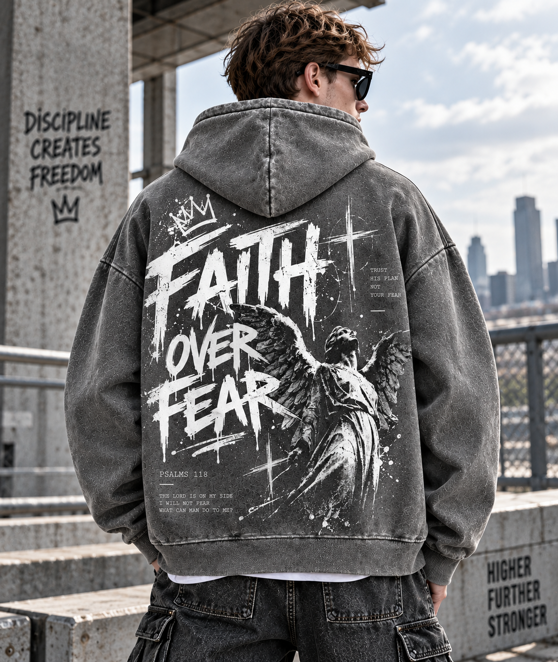 Faith Over Fear – Vintage Wash Hoodie