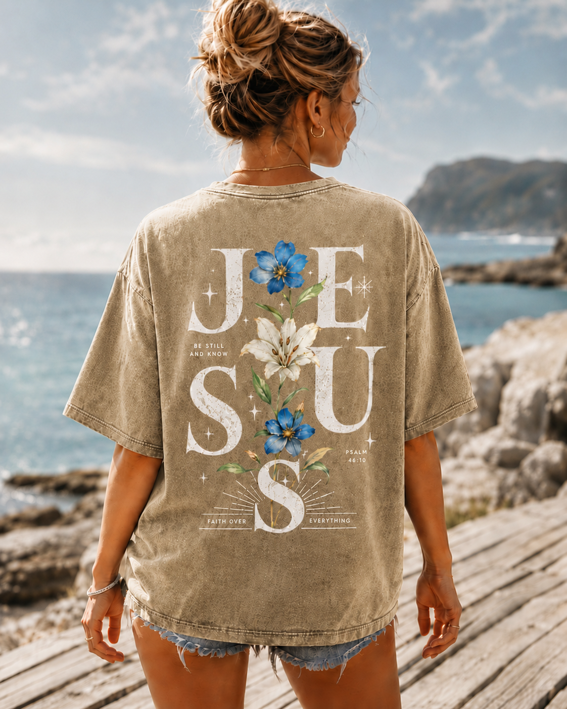 Vintage Jesus Floral Graphic Tee