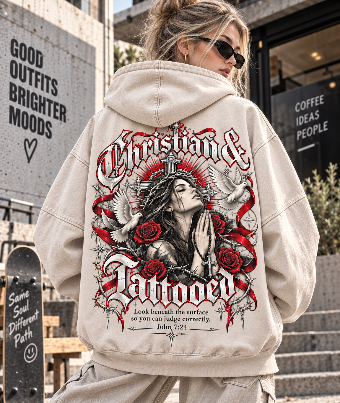 Christian & Tattooed – Vintage Gothic Hoodie