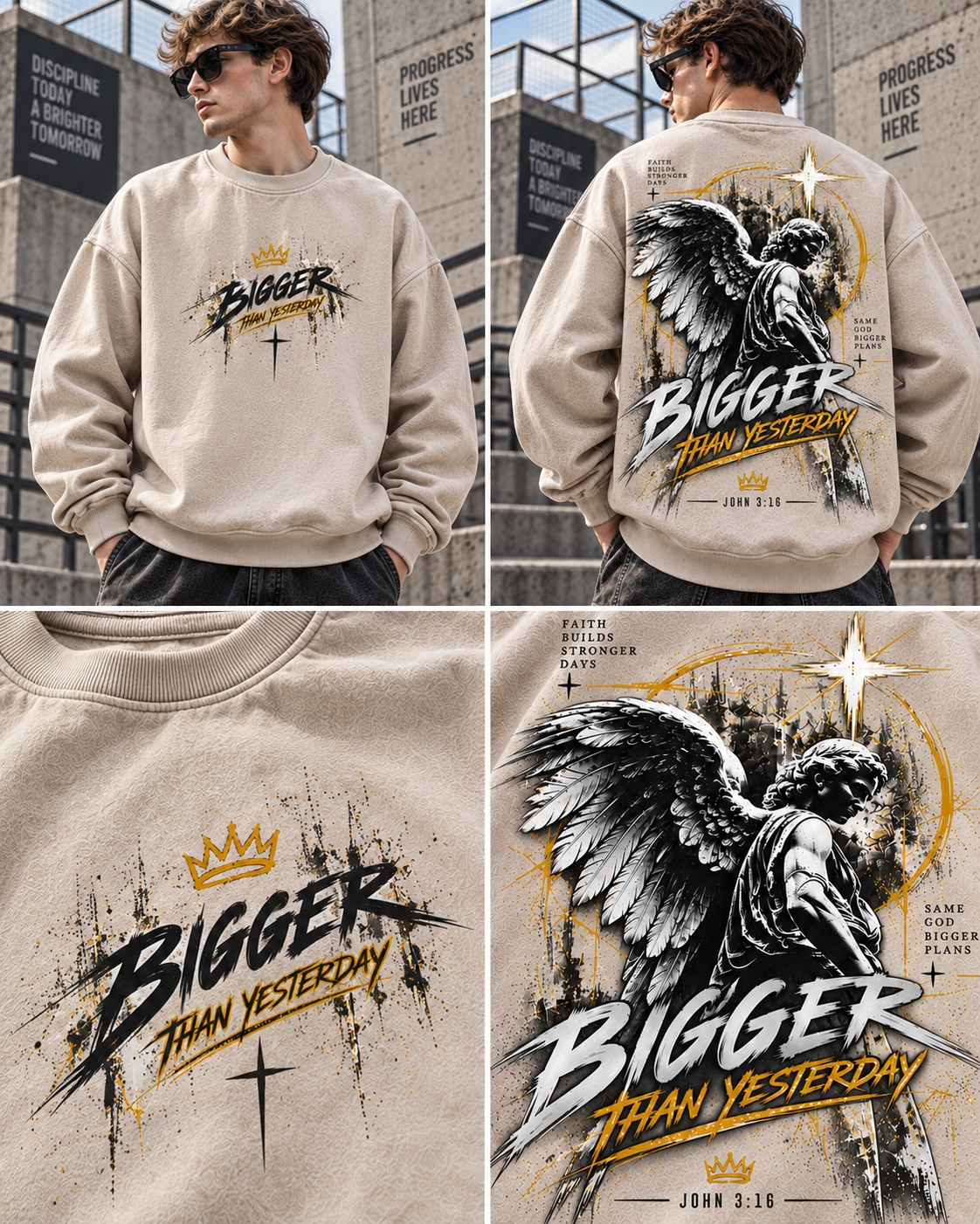 Bigger Than Yesterday – Vintage Faith Sweatshirt