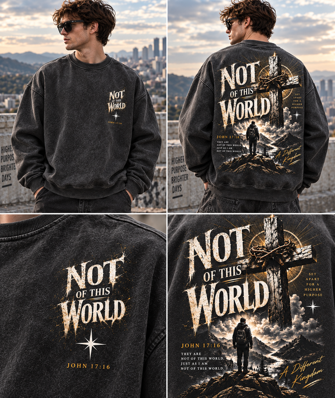Not of This World – Vintage Faith Sweatshirt