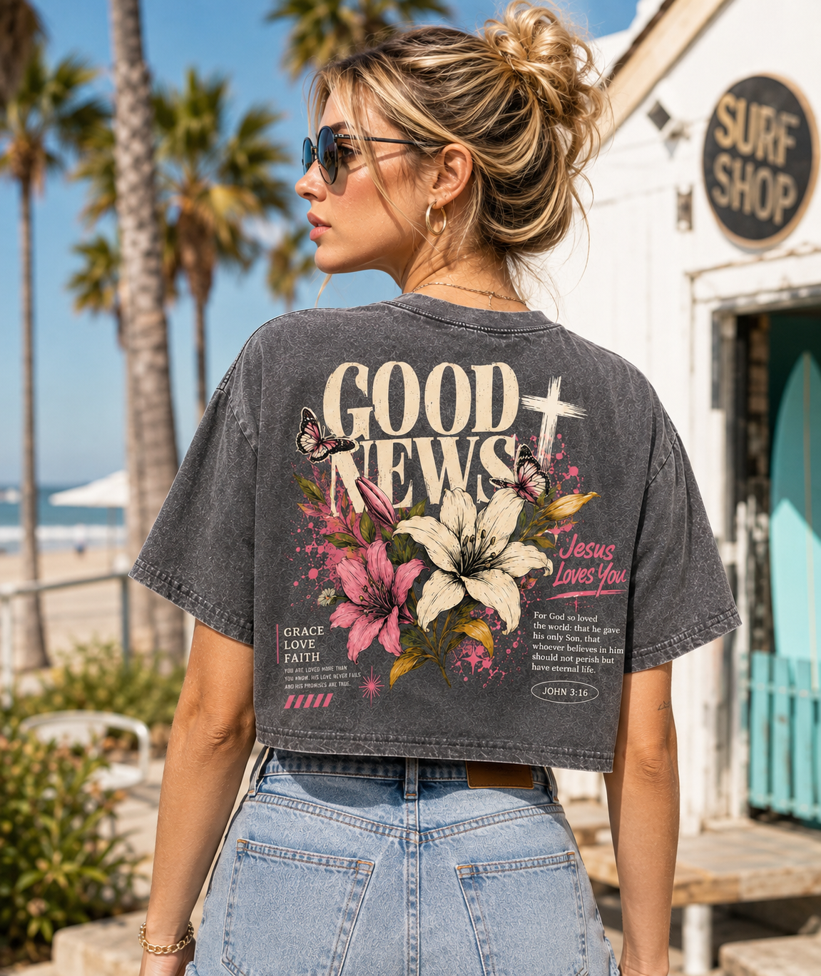 Good News Vintage Crop Top