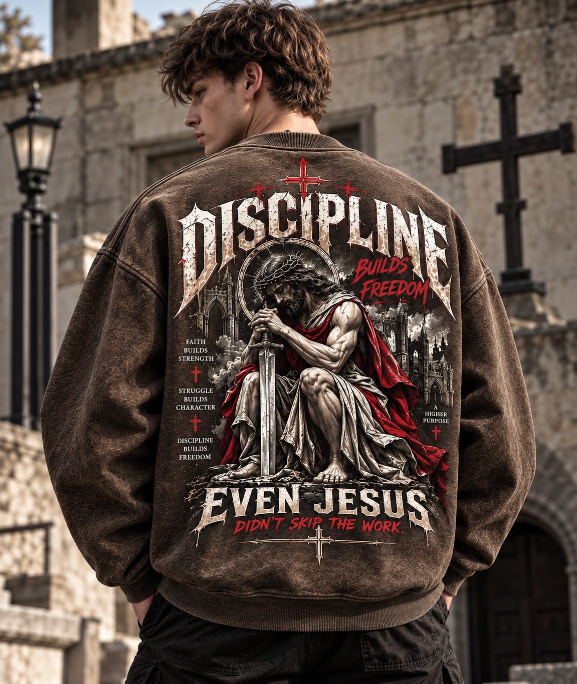 Discipline Builds Freedom – Vintage Gothic Sweatshirt