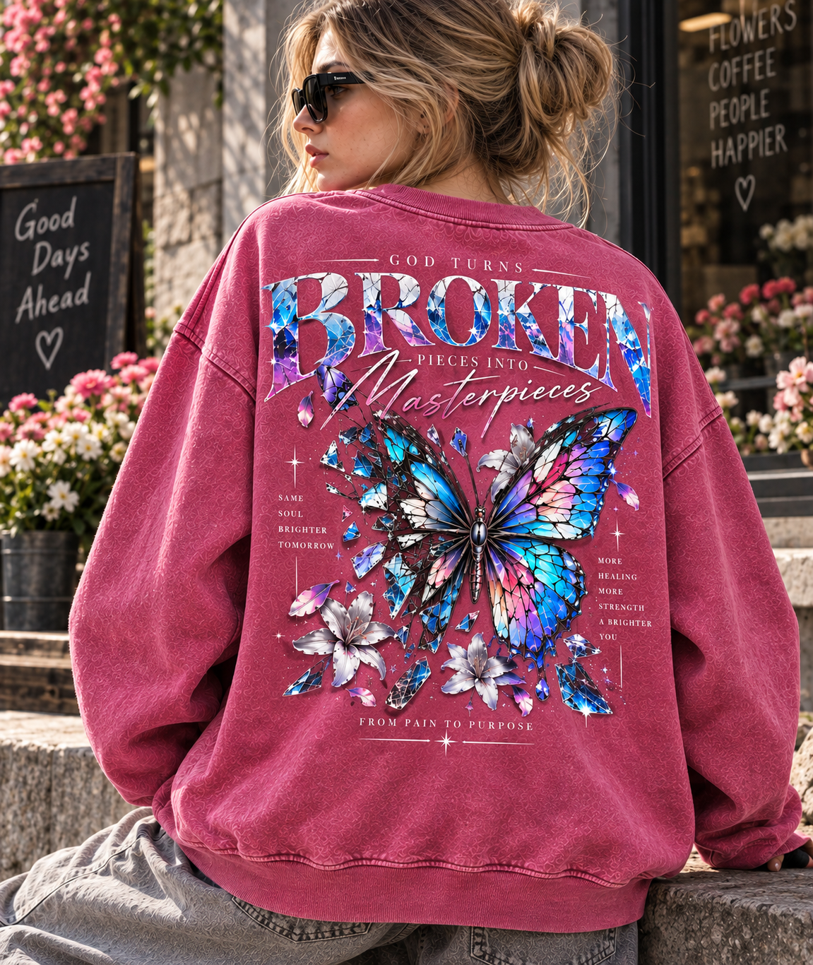 Broken Masterpieces – Butterfly Vintage Sweatshirt