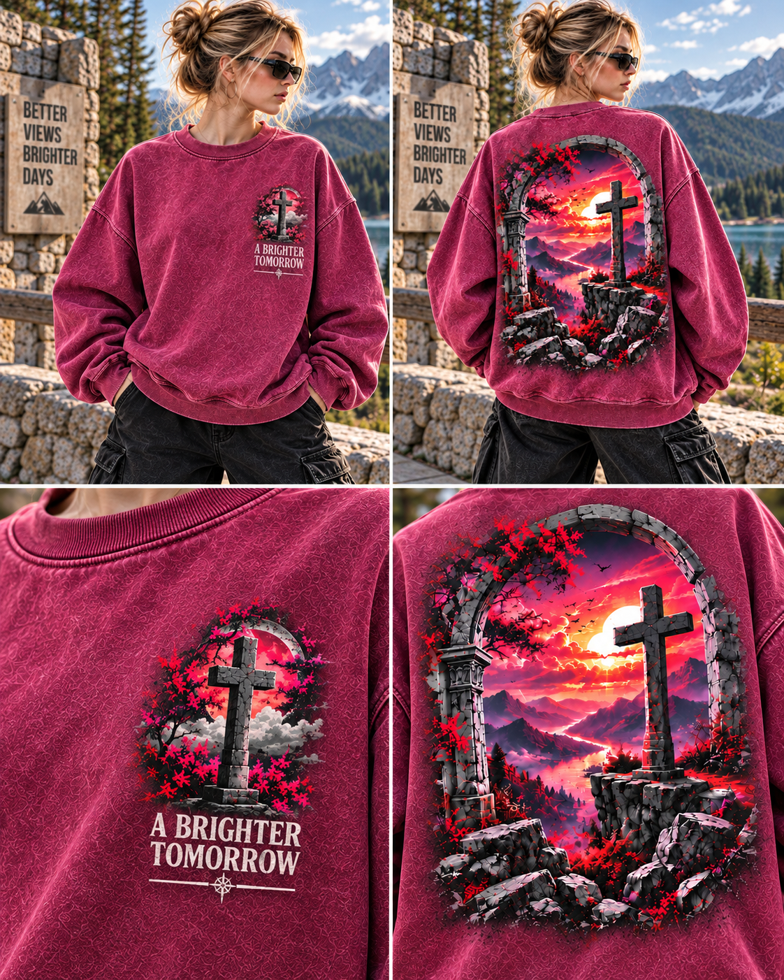 A Brighter Tomorrow – Vintage Cross Sweatshirt