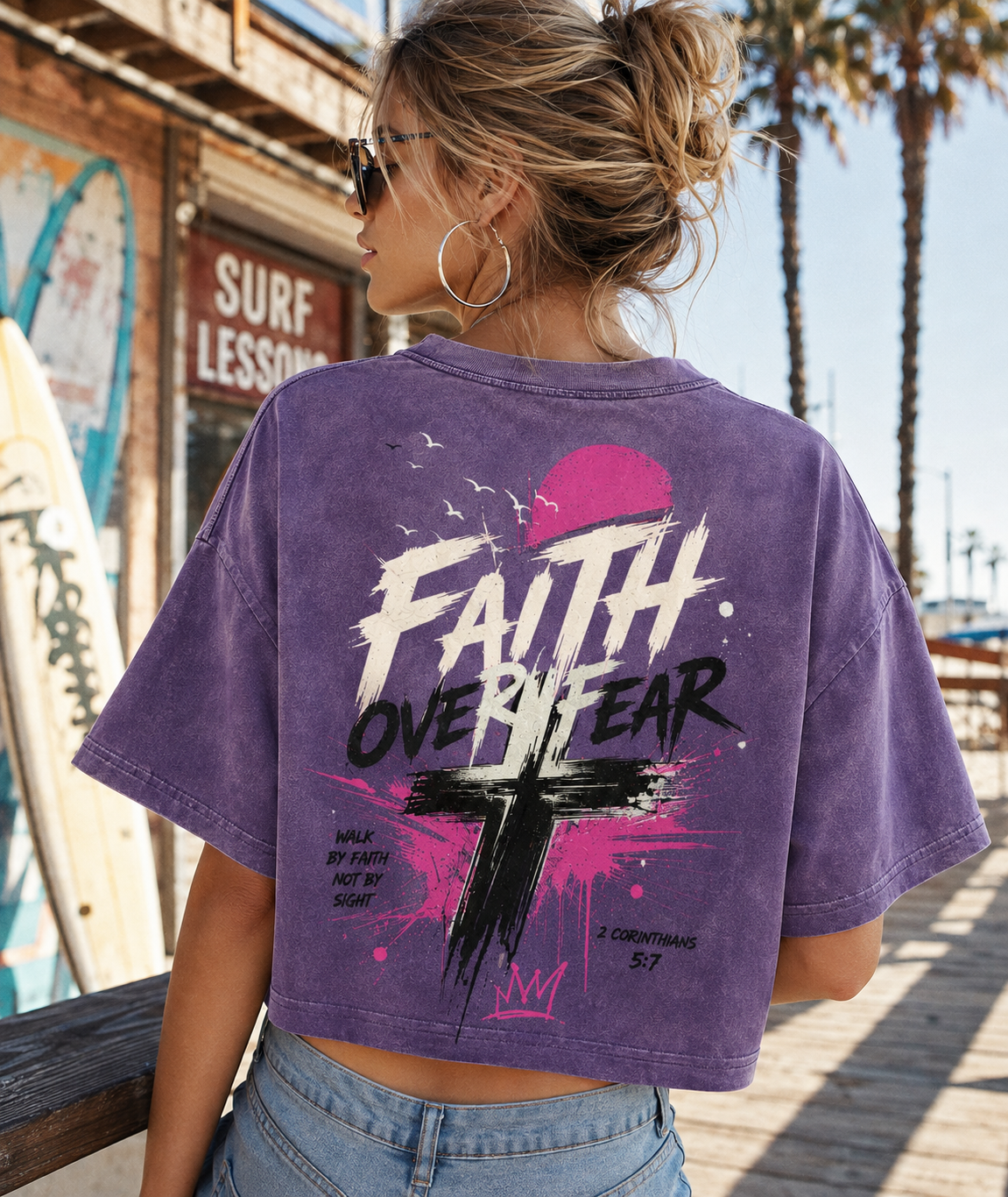 Faith Over Fear – Vintage Faith Crop Tee