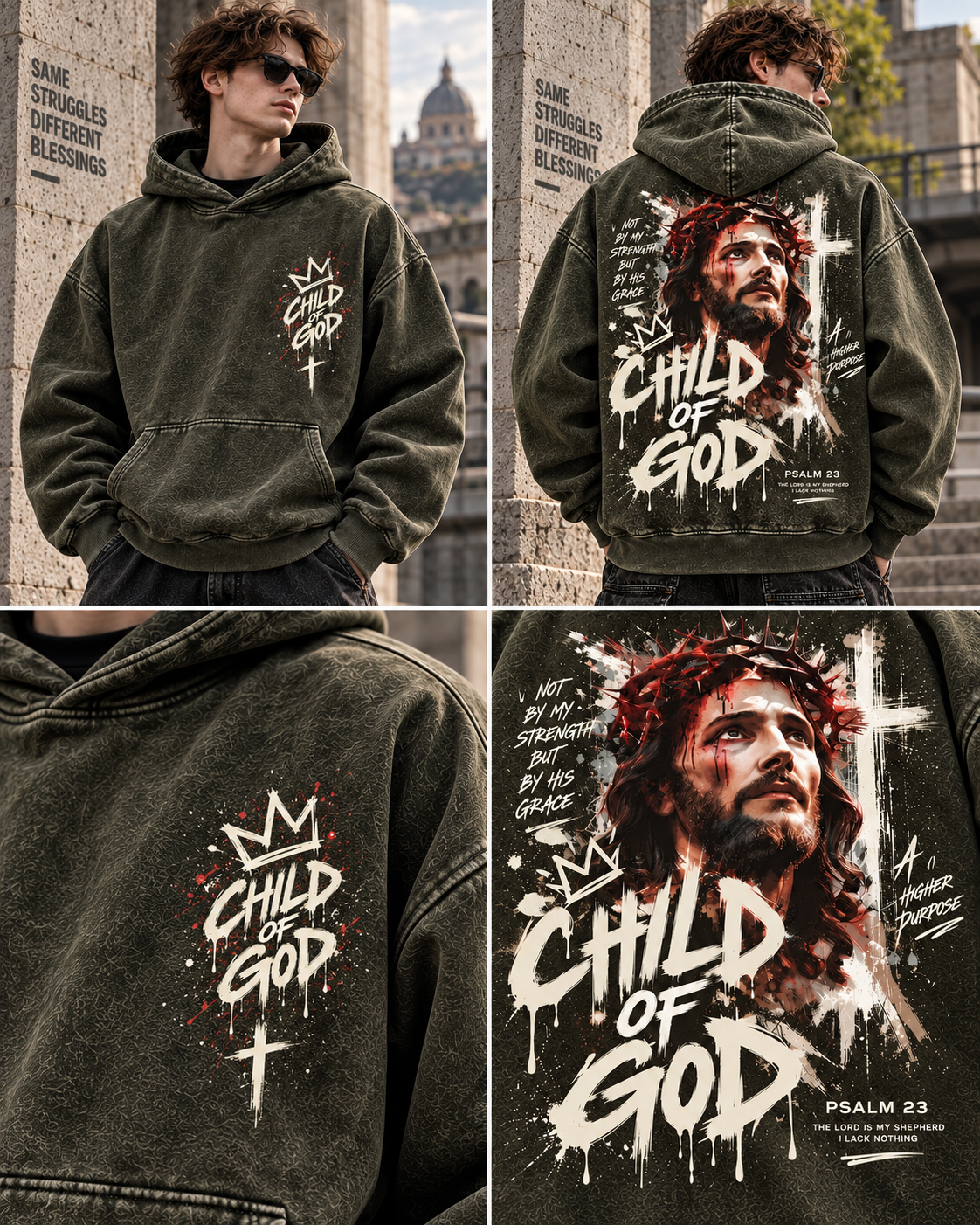 Child of God Vintage Faith Hoodie