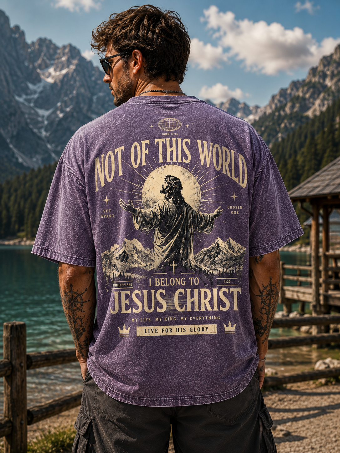 Not Of This World" Christian Vintage Graphic Tee