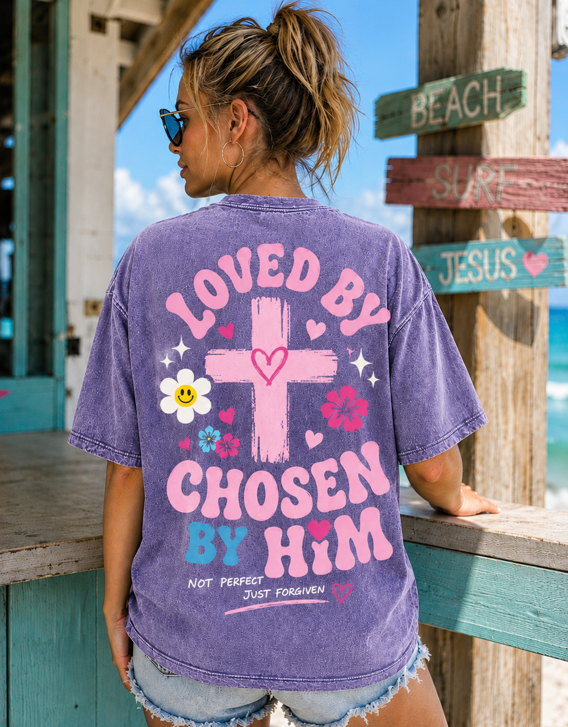 Loved By Jesus – Vintage Christian Graphic Tee