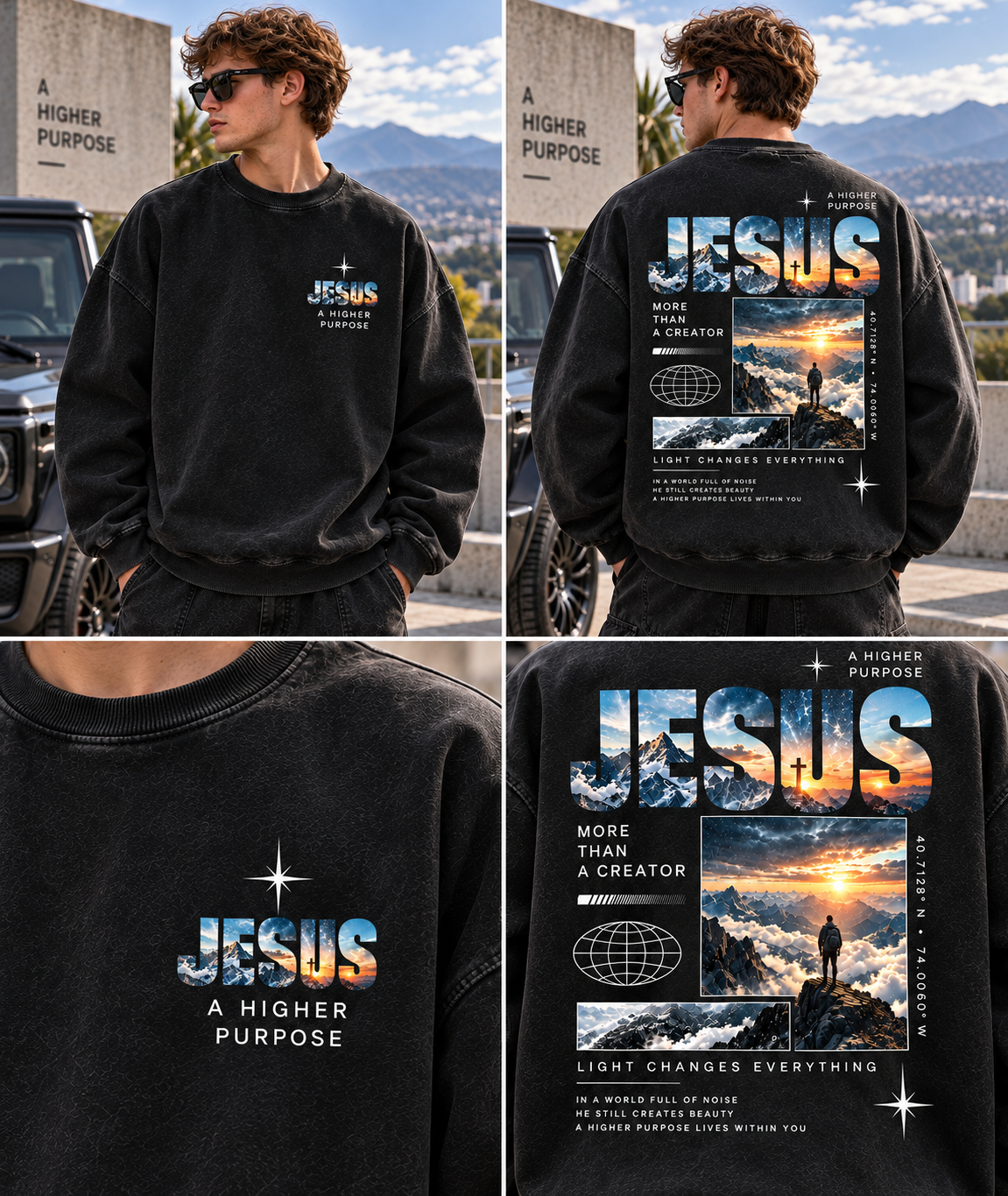 JESUS Higher Purpose Vintage Sweatshirt