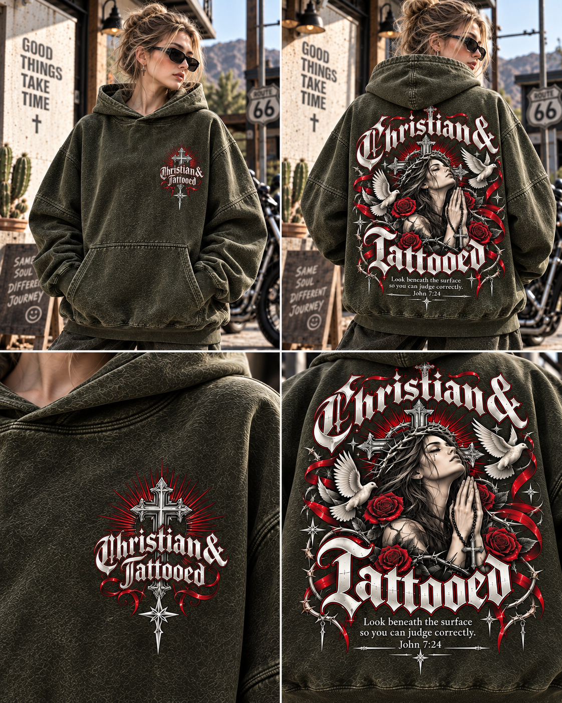 Christian & Tattooed – Vintage Gothic Hoodie
