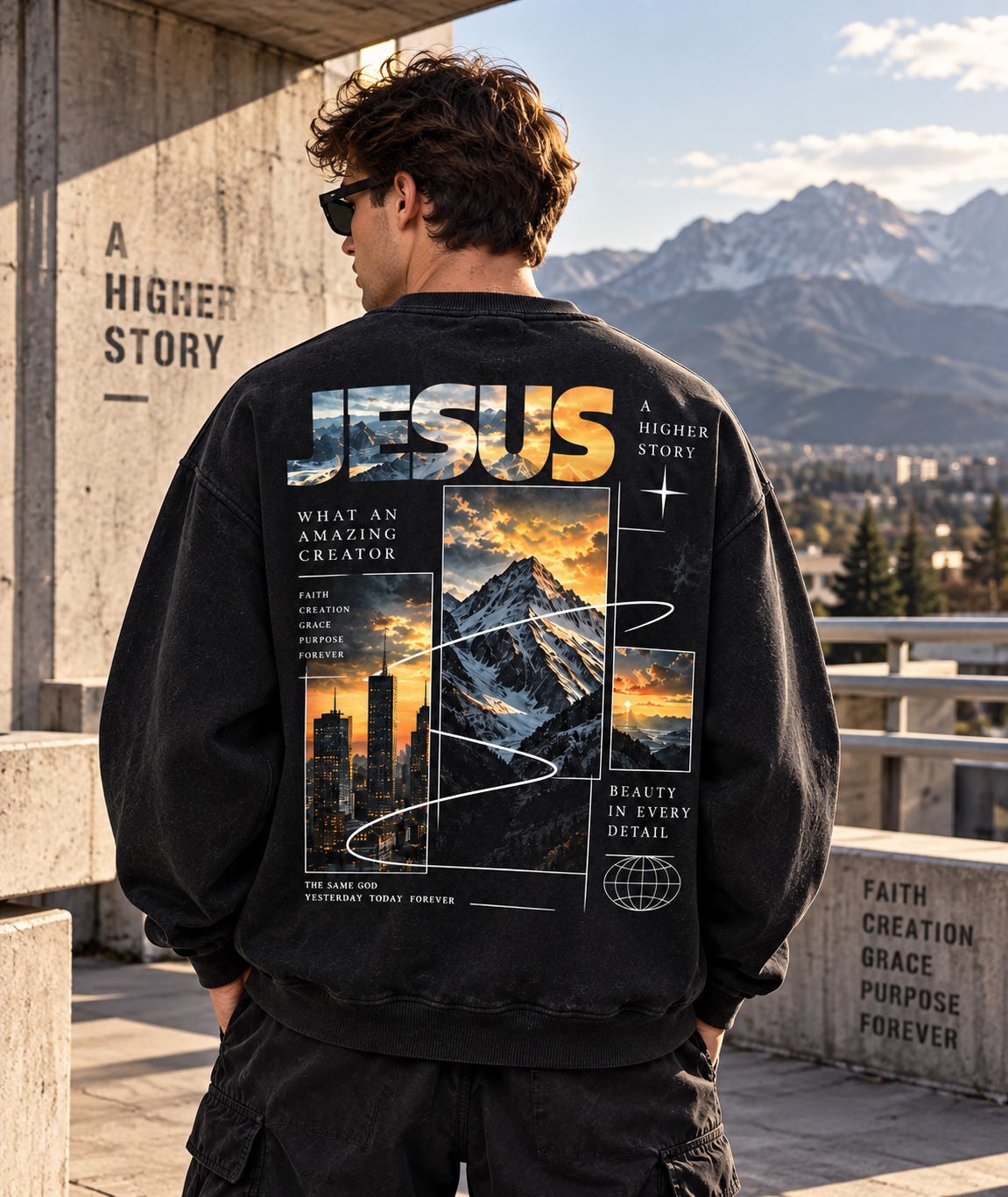 JESUS Higher Story Vintage Sweatshirt
