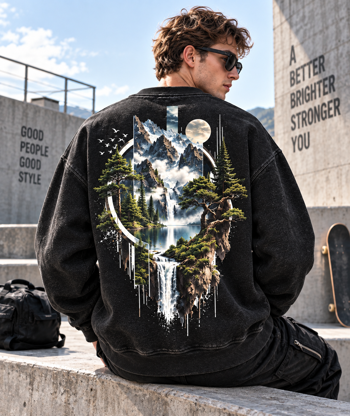Higher Ground Mountain Vintage Sweatshirt