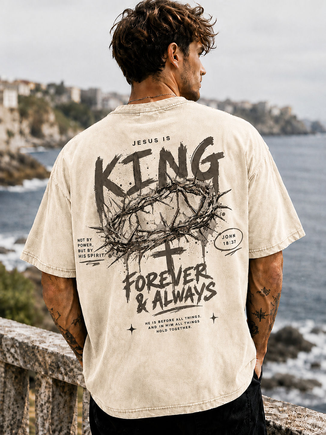Vintage Faith Graphic T-Shirt – Jesus Is King
