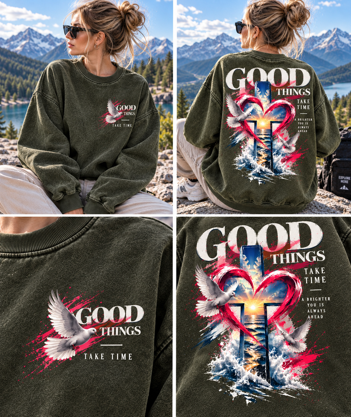 Good Things Take Time – Vintage Graphic Sweatshirt