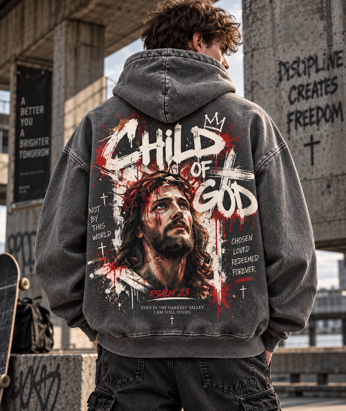 Child of God Vintage Hoodie – Faith Streetwear
